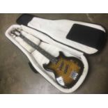 Chowny SWB Pro Electric Bass Guitar in soft case with lead and strap