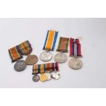 First World War pair comprising War and Victory medals named to G-14193 PTE. S. Hickford E. Kent. R.