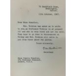 Hand signed letter from P. M. Jenkinson, private secretary to J. R. R. Tolkien to his official photo