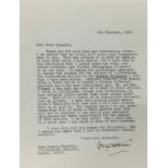 J. R. R. Tolkien (1892-1973) a hand signed typed letter to his official photographer Pamela Chandler