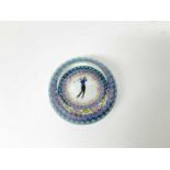 Good quality Perthshire PP81 Golfer paperweight with millefiori decoration, boxed with certificate