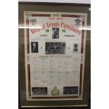 Pre First World War The 87th Royal Irish Fusiliers 1914 Station Shorncliffe poster with calendar and