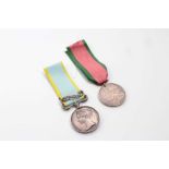 Victorian Crimean War medal pair comprising Crimea medal with Sebastopol clasp named to 1830. Sergt