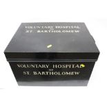 Voluntary Hospital of St Bartholomew tin document / deed box