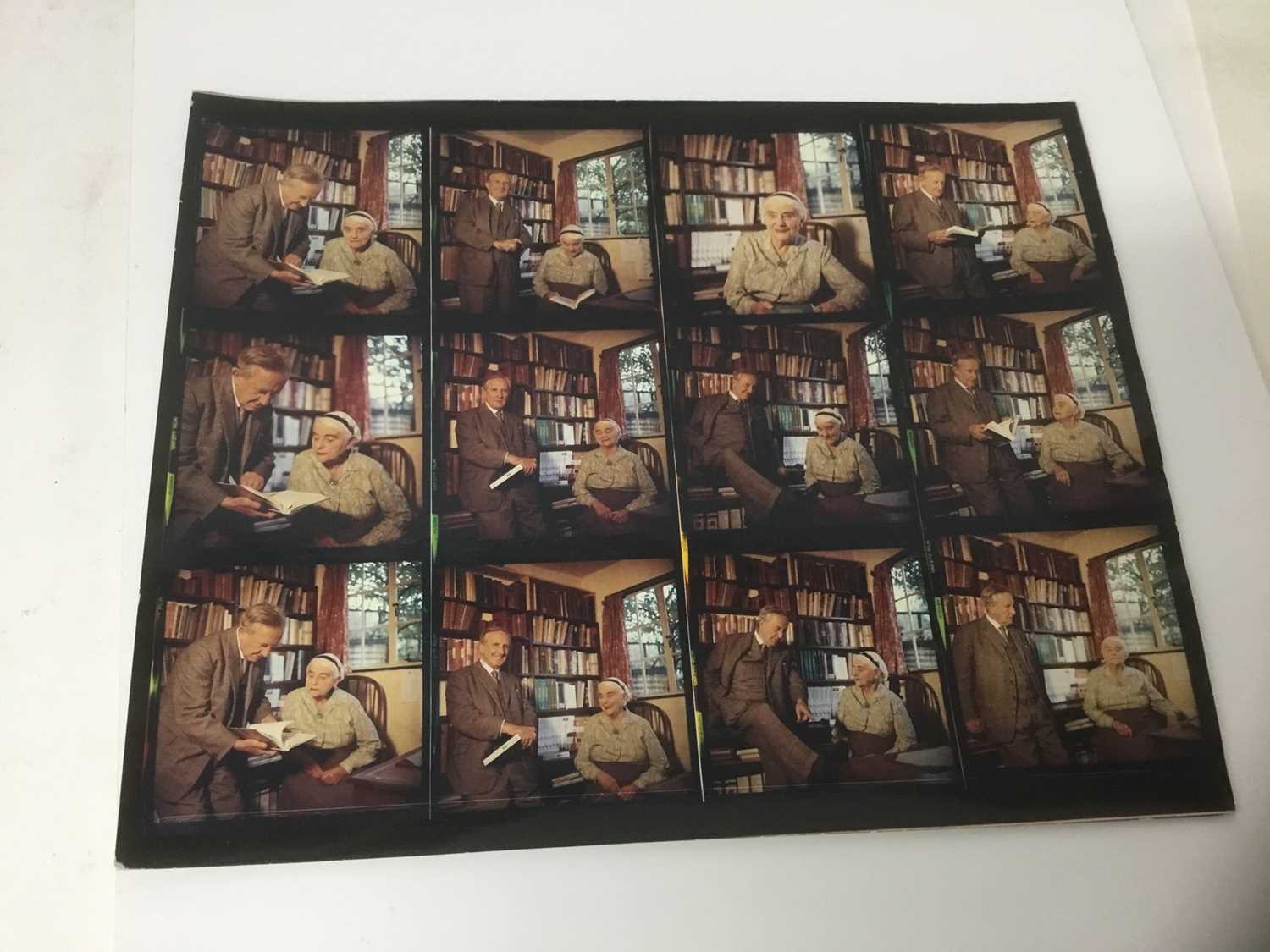 Pamela Chandler (1928-1993) four colour contact sheets taken of J. R, R. Tolkien and his wife Edith - Image 9 of 17