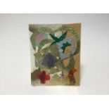 Winifred Nicholson (1893-1981) collage and mixed media - New Years card inscribed by the artist t