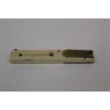 Unusual 19th century combination brass and ivory writing instrument marked- J. Nowill & Sons Sheffie