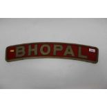 Brass Bhopal train sign