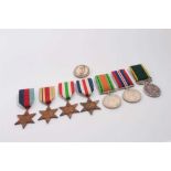 George VI / Second World War medal group comprising 1939 - 1945 Star, France and Germany Star, Italy