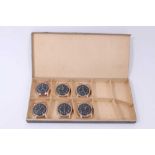 Six vintage new old stock gentleman's Basis Sport Anti-Magnetic wristwatches in original shop box