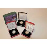 G.B. - Royal Mint silver proof Piedforts to include £5 'Queen Elizabeth the Queen Mother' 2000, £2 '