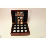 Alderney - The Royal Mint Issued silver proof 'Great Britons' Twelve £5 coin set 2006 cased with Cer