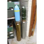 Two very large Post Second World War British Military Dummy / Training shells, each approximately 98