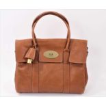 Genuine Mulberry tan leather Bayswater handbag