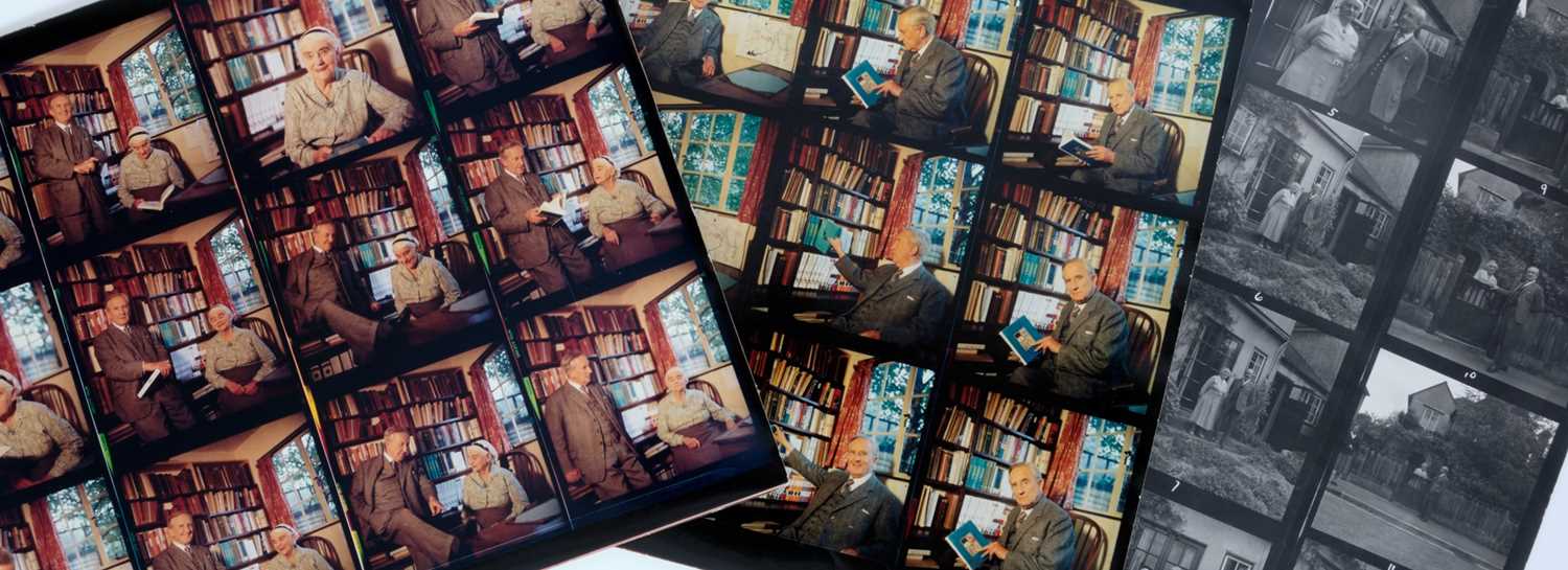 Pamela Chandler (1928-1993) four colour contact sheets taken of J. R, R. Tolkien and his wife Edith - Image 2 of 17