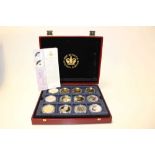 World - Westminster 'Golden Jubliee' twenty four coin Commonwealth silver Crown collection (N.B. Cas