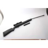 Air Rifle- BSA .177 calibre break action air rifle, the barrel wth screw on sound reducer, with SMK