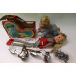 Suitcase of children's toys to include Judy doll, radio controlled car and other toys