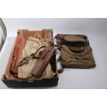 Collection of militaria to include Elizabeth II Life Guards Officers' hat, camp beds, shirts, scope