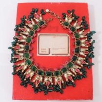 Ken Lane/ Kenneth Jay Lane vintage Indian Mughal style gem set necklace