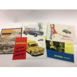 Collection of seven 1960's British Motor Corporation (BMC) car sales brochures for the Morris models