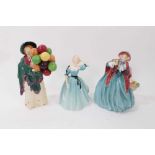 Three Royal Doulton figures- The Balloon Seller HN583, Lady Chairman HN1948, Celeste HN2237 (3)