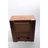 Second World War Civilian A.C. model Radio receiver, with original paper instruction label to revers
