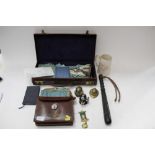 Quantity of Masonic paraphernalia together with a police truncheon and other police memorabilia