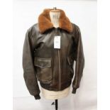 Good Quality U.S. Navy G-1 Flight Jacket, size Medium, manufactured by Cockpit USA, R.R.P. $760.00,