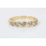 18ct gold diamond five stone ring by Christopher Wharton