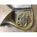 French horn in fitted case