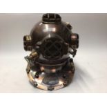 A reproduction American Naval divers helmet