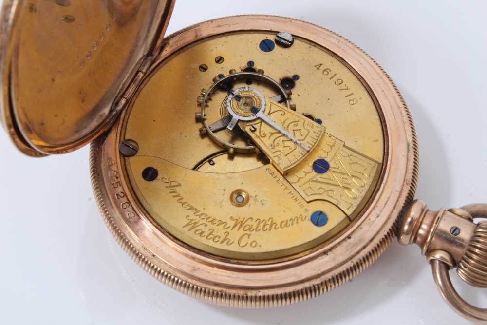 Unusual silver open faced pocket watch with stop watch function, together with two silver cased fob - Image 3 of 6