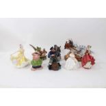 Seven Royal Doulton Figures, Wade Cousin Wesley figure (8)