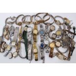 Large collection of ladies wristwatches to include Tissot, Rotary and others (1 box)