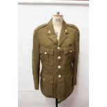 1960's Army Officers No. 2 dress jacket and trousers, with label Gieves Limited, London, D.R.F. Bell