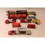 Diecast boxed and unboxed selection, including Dinky Ford Transit Van No. 407, matchbox Grit Spreadi