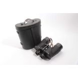 Pair of military issue 7 x 50 binoculars by Anchor Optical Corp, New York, N.Y. in black case