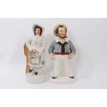 Two Staffordshire figures
