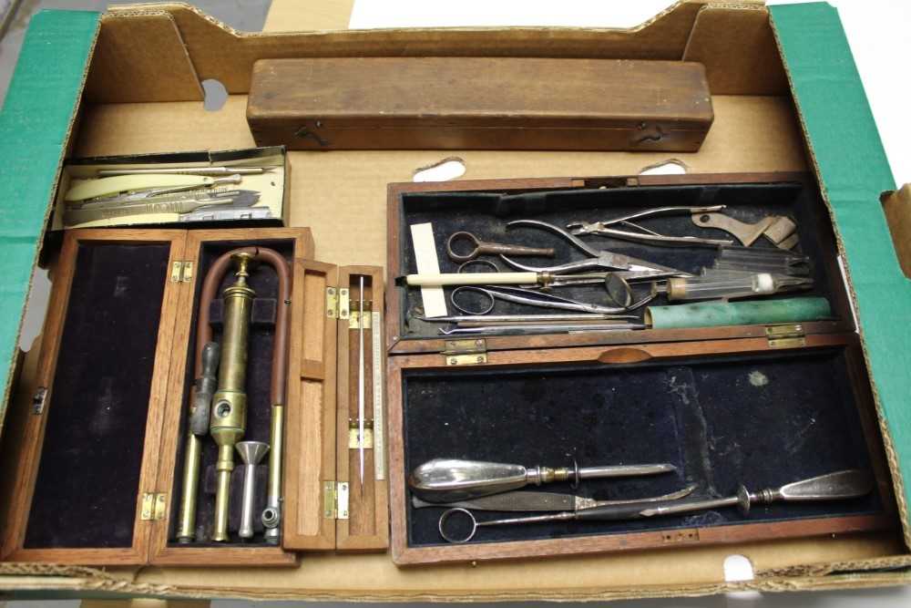A surgical knife with ebony handle, signed Evans, together with an enema and assorted medical / dent - Image 6 of 6