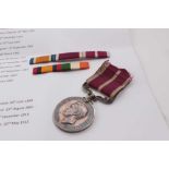George VI Meritorius Service Medal (M.S.M.) named to 994 C. SJT. R. Motley. Essex. R. together with