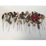 Group of vintage hat pins