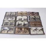 Good collection of stereoscopic cards, various subjects including a quantity of Japanese people, act