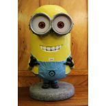 Large custom made fibreglass resin Minion, 30" tall