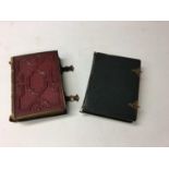 Two small Victorian photograph albums from 1862 with paper notes & write up. Photographs of The Hon
