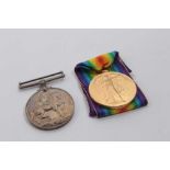 First World War pair comprising War and Victory Medals named to 2. Lieut. J. S. King