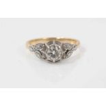 Diamond single stone ring