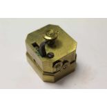 Antique brass 16-blade blood-letting scarificator, fired by a steel trigger