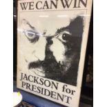 Jesse Jackson poster- "We Can Win. Jackson For President"