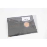 G.B. - The Royal Mint 'The Bicentenary' Gold Sovereign in pack of issue 2018 UNC. (1 coin)